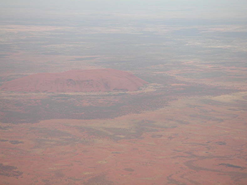 Der Ayers Rock von Oben.