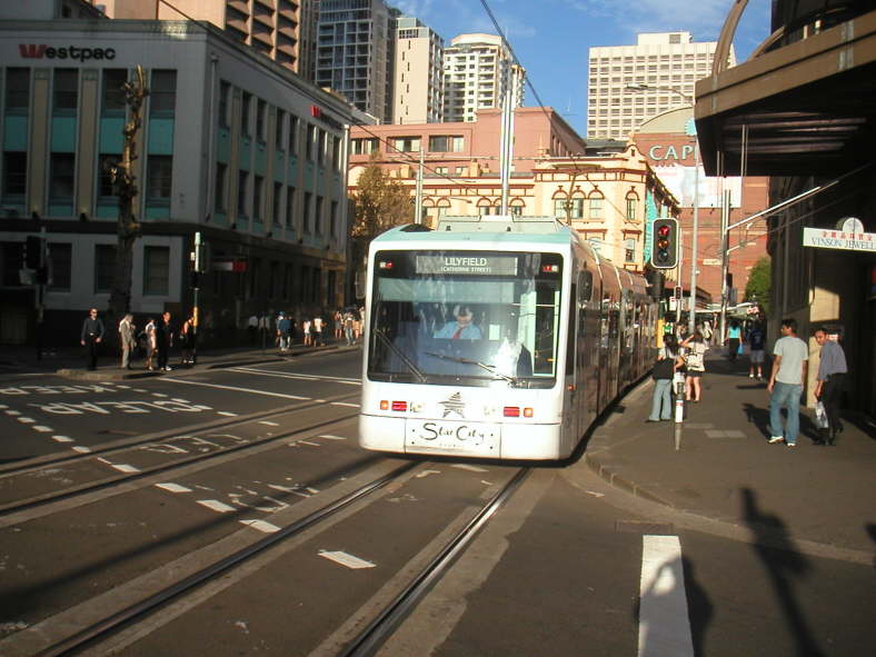 Die Stra�enbahn von Sydney.