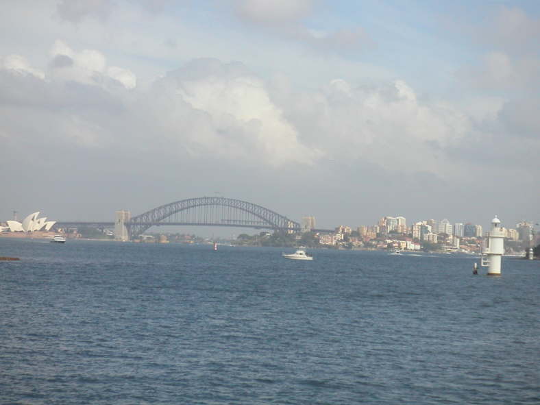 Blick auf die Harbour Bridge von Sydney.