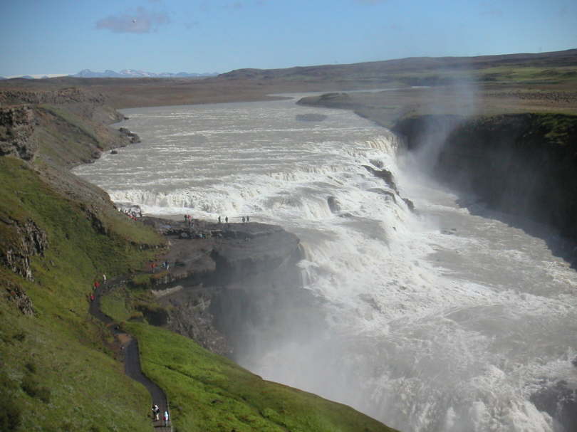 Der Gullfoss (gull=golden, foss=Wasserfall) ist der ber�hmteste Wasserfall Islands.